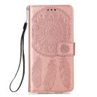 RMPACK Xiaomi Poco F3 / Mi 11i 5G Notesz Tok Dream Catcher - Álomfogó Mintás Kártyartóval- Kitámasztható Rózsaarany