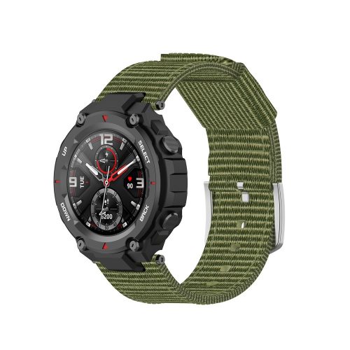 Xiaomi Amazfit T-REX Pótszíj Nylon Szövet Óraszíj KatonaZöld