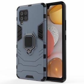   RMPACK Samsung Galaxy A42 5G Védőtok Ring Guard Gyűrűs 2in1 Tok Ütésálló - Kitámasztható TPU Hybrid Sötétkék