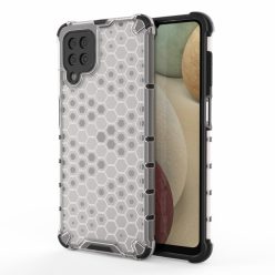   RMPACK Samsung Galaxy A12 Ütésállókivitel Szilikon Tok Honeycomb Shock-Proof TPU Áttetsző