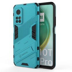   RMPACK Xiaomi Mi 10T 5G / Mi 10T Pro 5G Tok Ütésállókivitel Kitámasztható PC + TPU 2in1 Anti-Drop Series Kameralencse védelemmel Kék