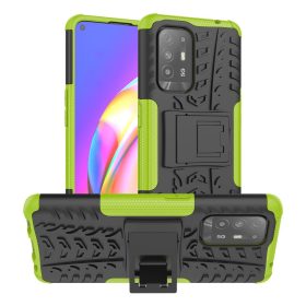   RMPACK Oppo Reno 5 Z 5G Ütésálló Tok Kitámasztható 2in1 Hybrid Zöld