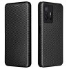 RMPACK Xiaomi 11T / 11T Pro Karbon Mintás Notesz Tok Kitámaszható Fekete