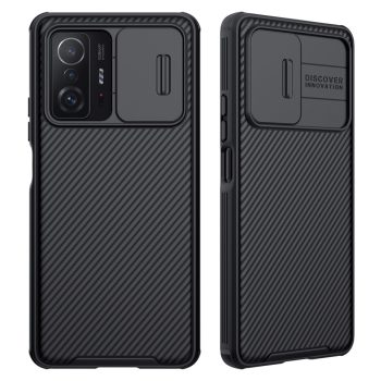 RMPACK Xiaomi 11T / 11T Pro Nillkin Tok CamShield Kameravédővel Ütésállókivitel Fekete   RMPACK Xiaomi 11T / 11T Pro Nillkin Tok CamShield Kameravédővel Ütésállókivitel Fekete
