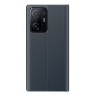 RMPACK Xiaomi 11T / 11T Pro Notesz Tok ELEGANT Style Ablakos View Window Series Kitámasztható Sötétkék