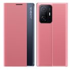 RMPACK Xiaomi 11T / 11T Pro Notesz Tok ELEGANT Style Ablakos View Window Series Kitámasztható Rózsaszín