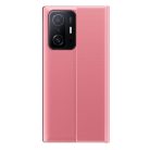 RMPACK Xiaomi 11T / 11T Pro Notesz Tok ELEGANT Style Ablakos View Window Series Kitámasztható Rózsaszín