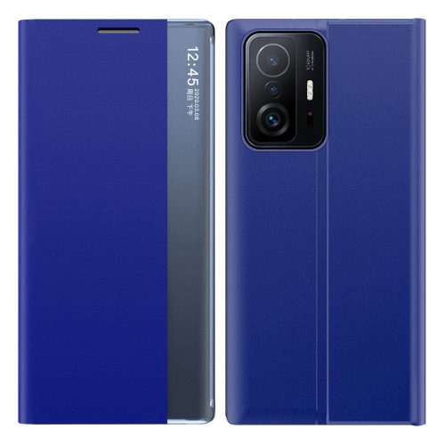 RMPACK Xiaomi 11T / 11T Pro Notesz Tok ELEGANT Style Ablakos View Window Series Kitámasztható Kék