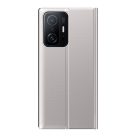 RMPACK Xiaomi 11T / 11T Pro Notesz Tok ELEGANT Style Ablakos View Window Series Kitámasztható Ezüst