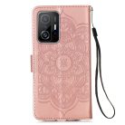 RMPACK Xiaomi 11T / 11T Pro Notesz Tok Dream Catcher - Álomfogó Mintás Kártyartóval- Kitámasztható Rózsaarany