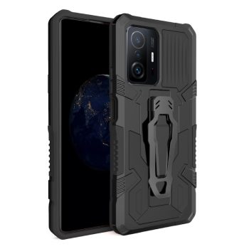 RMPACK Xiaomi 11T / 11T Pro Ütésálló Armor 2in1 Tok Hybrid Metal Series Mágneses Kitámasztható Fekete   RMPACK Xiaomi 11T / 11T Pro Ütésálló Armor 2in1 Tok Hybrid Metal Series Mágneses Kitámasztható Fekete
