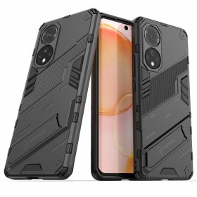   RMPACK Honor 50 / Huawei Nova 9 Tok Ütésállókivitel Kitámasztható PC + TPU 2in1 Anti-Drop Series Kameralencse védelemmel Fekete