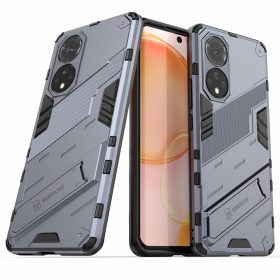   RMPACK Honor 50 / Huawei Nova 9 Tok Ütésállókivitel Kitámasztható PC + TPU 2in1 Anti-Drop Series Kameralencse védelemmel Szürke
