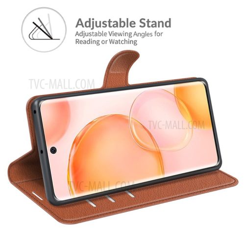 RMPACK Honor 50 / Huawei Nova 9 Notesz Tok Business Series Kitámasztható Bankkártyatartóval Barna