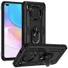 RMPACK Honor 50 Lite / Huawei Nova 8i Armor Tok Ütésálló 2in1 PC TPU Series Gyűrűs - Kitámasztható Fekete