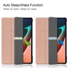 RMPACK Xiaomi Pad 5 / Pad 5 Pro SmartCase Tok Kitámasztható Tri-Fold Series ON/OFF Mágneses Rózsaarany