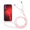 iPhone 13 6.1' Tok Szilikon TPU Pánttal Rózsaszín