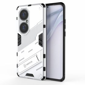   RMPACK Huawei P50 Pro Védőtok Ring Guard Gyűrűs 2in1 Tok Ütésálló - Kitámasztható TPU Hybrid Fehér
