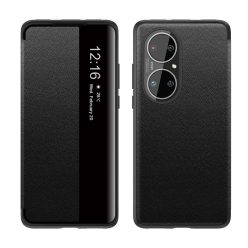   RMPACK Huawei P50 Pro Notesz Tok Elegant Series AutoWakeUp Funkcióval Kitámasztható Fekete