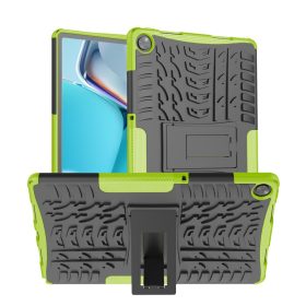   RMPACK Realme Pad 10.4 Tok Ütésállókivitel 2in1 Kitámasztható Csúszásgátló Tire Series Zöld