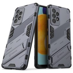   RMPACK Samsung Galaxy A53 5G Tok Ütésállókivitel Kitámasztható PC + TPU 2in1 Anti-Drop Series Kameralencse védelemmel Sötétkék