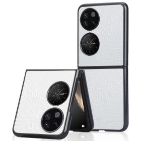   RMPACK Huawei P50 Pocket Tok Croco Bőrmintázattal Premium Style Fehér