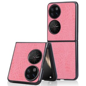   RMPACK Huawei P50 Pocket Tok Croco Bőrmintázattal Premium Style Rózsaszín