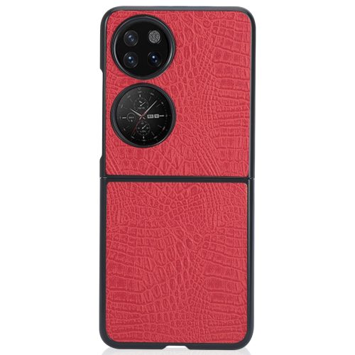 RMPACK Huawei P50 Pocket Tok Croco Bőrmintázattal Premium Style Piros