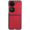 RMPACK Huawei P50 Pocket Tok Business Series Elegant Bőrmintázattal Piros