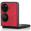 RMPACK Huawei P50 Pocket Tok Business Series Elegant Bőrmintázattal Piros