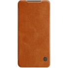 RMPACK Samsung Galaxy A33 5G Notesz Tok Nillkin Qin Bőrtok Kitámasztható Kártyatartóval Barna