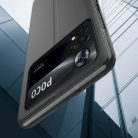 RMPACK Xiaomi Poco X4 Pro 5G Notesz Tok Ablakos View Window Series Kitámasztható Fekete