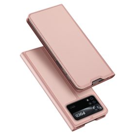   RMPACK Xiaomi Poco X4 Pro 5G Notesz Tok Dux Ducis Skin Pro Series Kitámasztható-Kártyatartóval Premium Style Rózsaarany