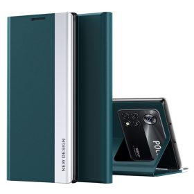   RMPACK Xiaomi Poco X4 Pro 5G Notesz Tok New Design Series Kitámasztható Mágneses Zöld