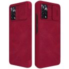 RMPACK Xiaomi Poco X4 Pro 5G Nillkin Bőrtok Notesz Kártyatartóval - Kitámasztható Premium Piros