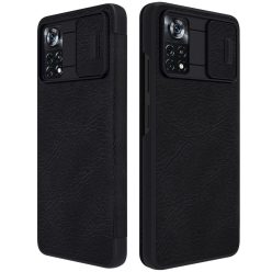   RMPACK Xiaomi Poco X4 Pro 5G Nillkin Bőrtok Notesz Kártyatartóval - Kitámasztható Premium Fekete