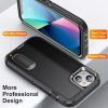 iPhone 13 6.1' Ütésálló Defender Tok Military TPU+PC Military Series Fekete
