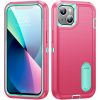 iPhone 13 6.1' Ütésálló Defender Tok Military TPU+PC Military Series Pink/Cián