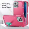iPhone 13 6.1' Ütésálló Defender Tok Military TPU+PC Military Series Pink/Cián
