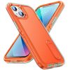 iPhone 13 6.1' Ütésálló Defender Tok Military TPU+PC Military Series Áttetsző/Narancssárga