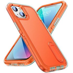  iPhone 13 6.1' Ütésálló Defender Tok Military TPU+PC Military Series Áttetsző/Narancssárga
