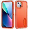 iPhone 13 6.1' Ütésálló Defender Tok Military TPU+PC Military Series Áttetsző/Narancssárga