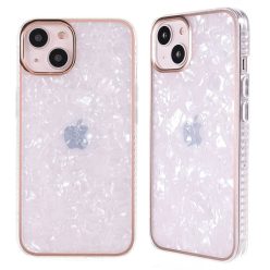   iPhone 13 6.1' Tok Szilikon Csillámló Mintás TPU Fehér