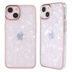   iPhone 13 6.1' Tok Szilikon Csillámló Mintás TPU Fehér