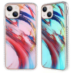   iPhone 13 6.1' Tok Szilikon Mintás WaterColor Series TPU A01