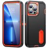 iPhone 13 Pro 6.1' Ütésálló Defender Tok Military TPU+PC Military Series Fekete/Narancssárga
