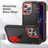 iPhone 13 Pro 6.1' Ütésálló Defender Tok Military TPU+PC Military Series Fekete/Narancssárga