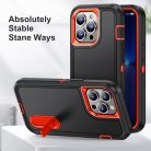 iPhone 13 Pro 6.1' Ütésálló Defender Tok Military TPU+PC Military Series Fekete/Narancssárga
