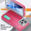 iPhone 13 Pro 6.1' Ütésálló Defender Tok Military TPU+PC Military Series Pink/Cián