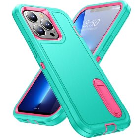   iPhone 13 Pro 6.1' Ütésálló Defender Tok Military TPU+PC Military Series Cián/Pink